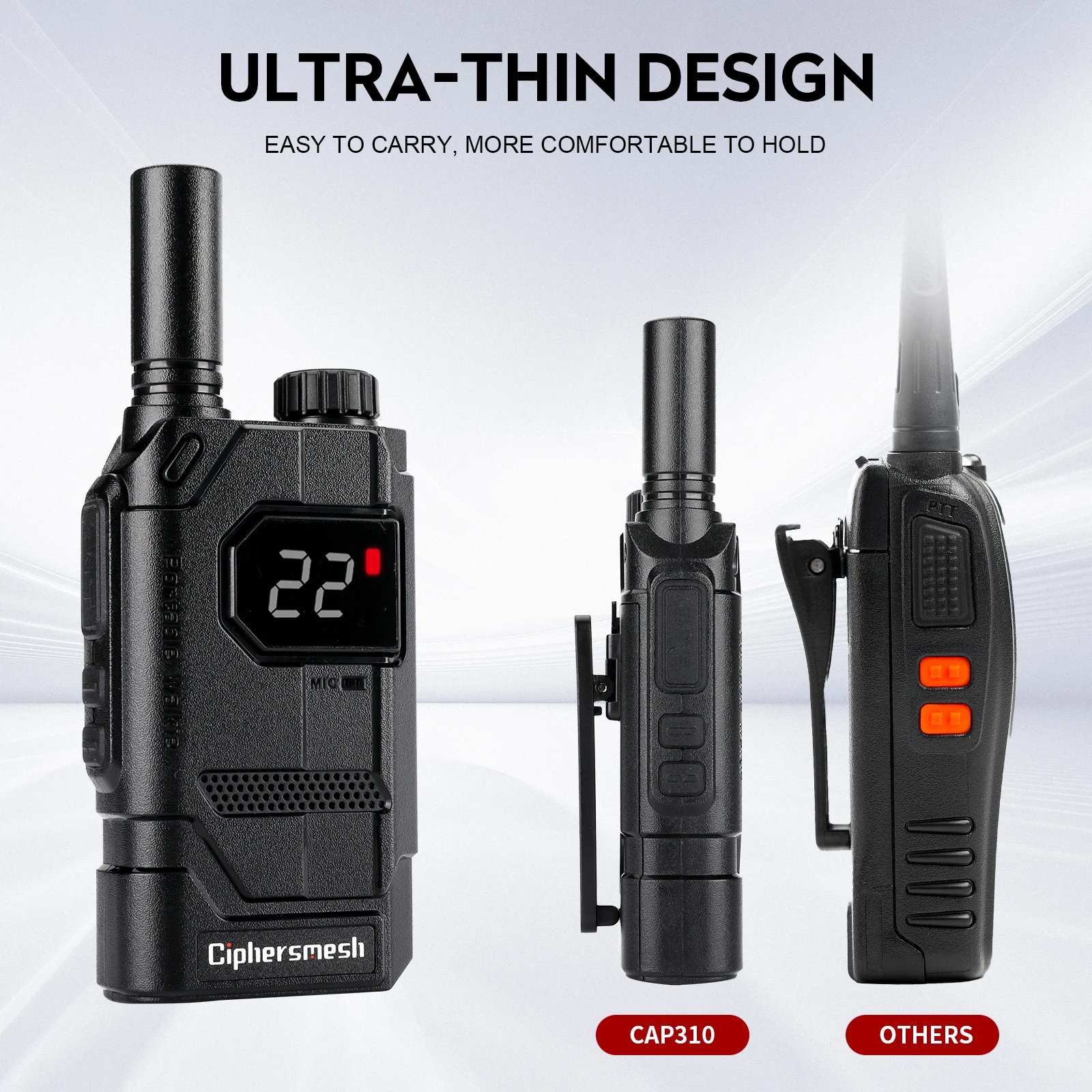 CAP310 Business 22 Channels Two-Way Radio EzCarry for Hotel, Education, Restaurant- 2/4/6/8 pieces - Image 10